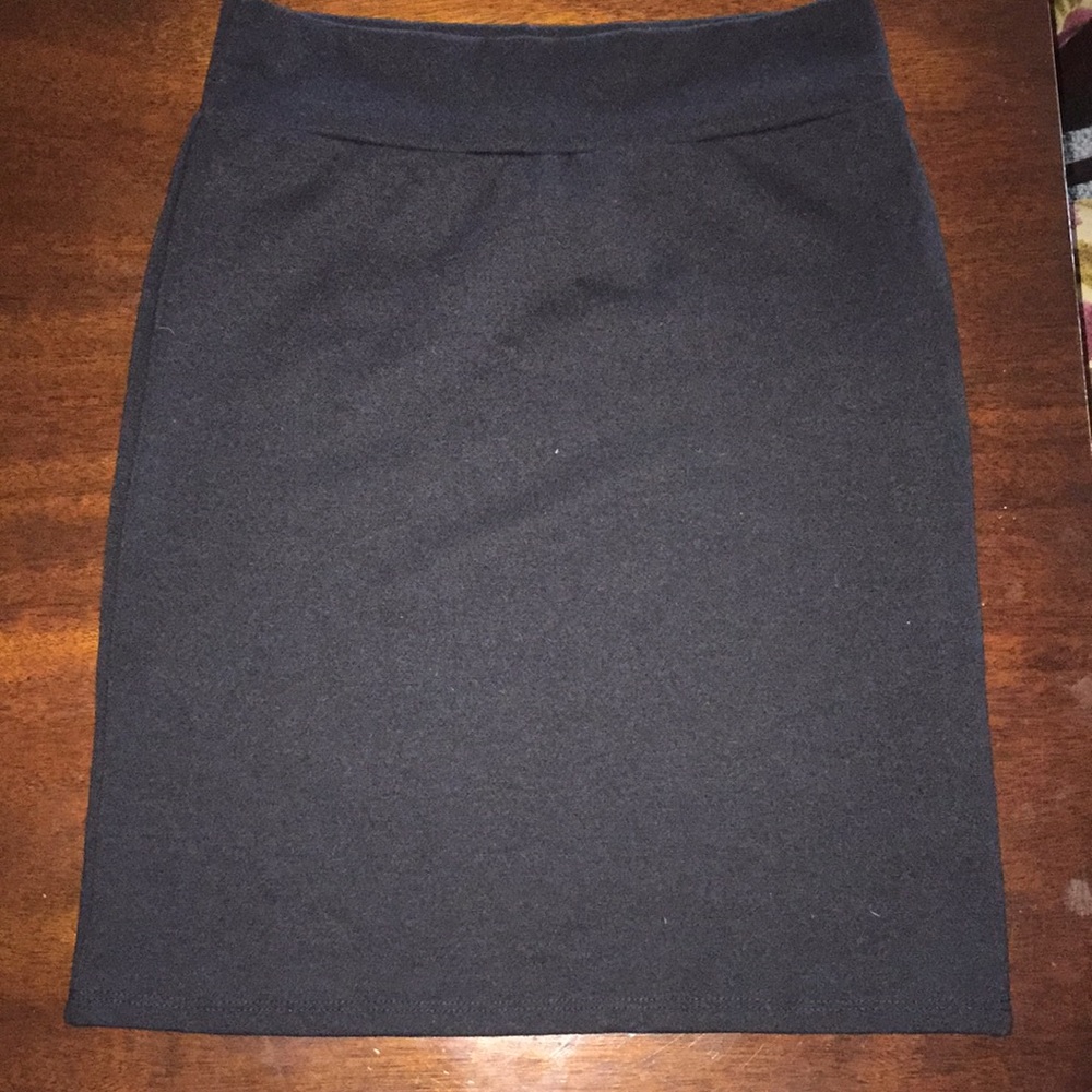 Tight black mini skirt